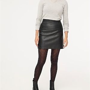 J. Crew Faux Leather A-Line Skirt 10